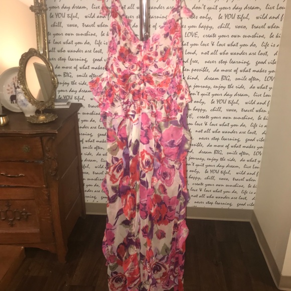 MISA Diana Floral Chiffon Maxi Dress - Picture 13 of 13